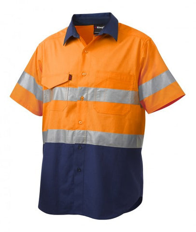 Workcool 2 Reflective Spliced Shirt S/S 'Hoop' Pattern